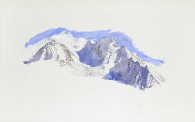 Mont Blanc von Saint-Martin-sur-Arve, Oktober 1874 von John Ruskin